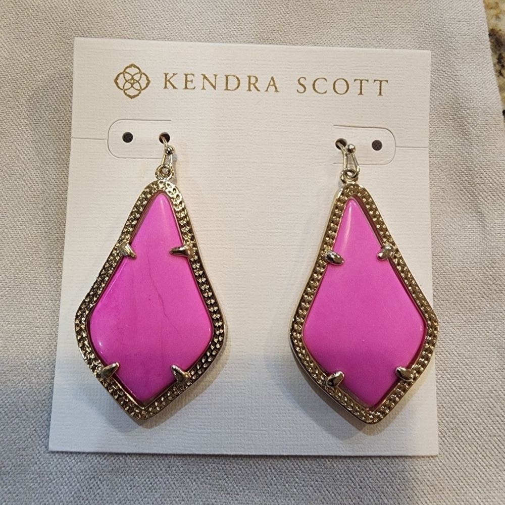 Kendra Scott Pink Drop Earrings